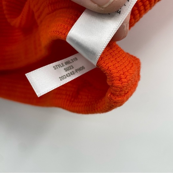 Madewell V-Neck Crop Tee Brilliant Tangerine Large - Picture 4 of 8